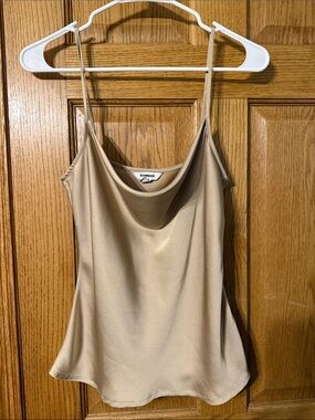 Express Satin Cowl Neck Cami Tank Top